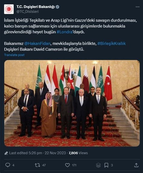 Dışişleri Bakanı Hakan Fidan Londra da Dış Haberler