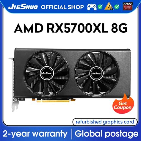 Jieshuo RX 5700XL 5700XT Series Gaming Placa Gr Fica GPU Gddr6 256bit