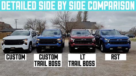 2022 Silverado Refresh Trims Compared Custom Custom Trail Boss LT