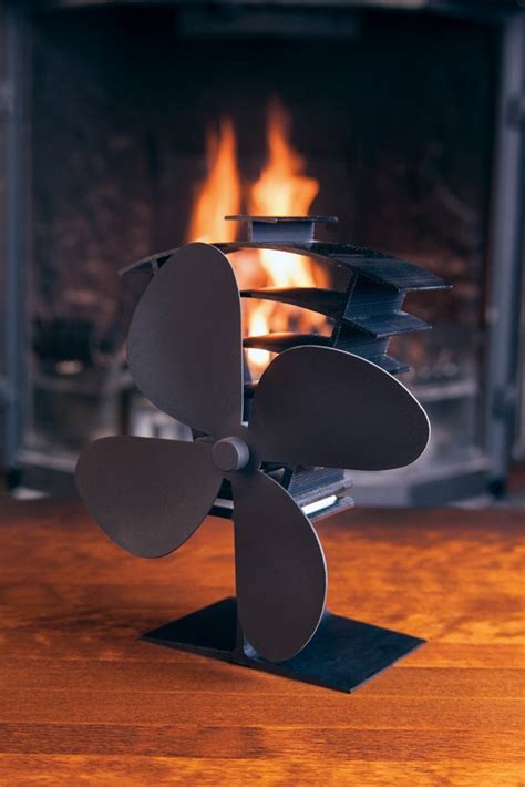 Valiant Premium IV 4 Blade Heat Powered Log Burner Stove Fan Kashy