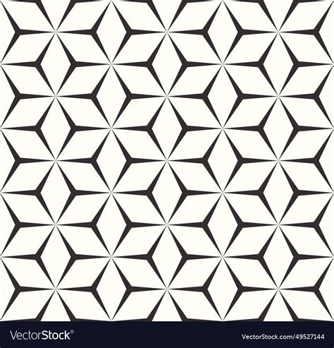 Hexagon seamless pattern in black and white Vector Image