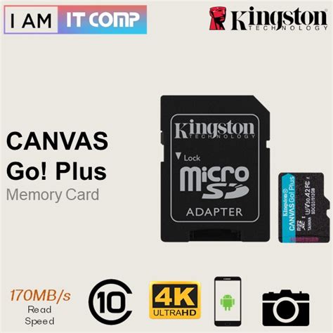 Kingston Canvas GO PLUS Micro SD Card 64GB 128GB 256GB For 4K Video