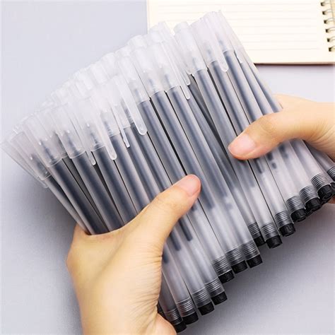 100pcs MUJI Gel Pen Ballpen Neutral Pen Black Frosted Full Needle Tube