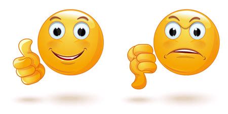 Vector of Thumb up and down. Emoticons - ID:105588820 - Royalty Free ...