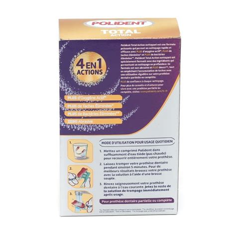 Polident Total Action nettoyant pour appareil et prothèse dentaire