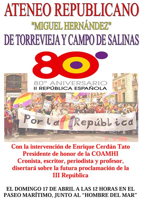 MANIFIESTO POR LA III REPUBLICA Izquierda Unida Torrevieja