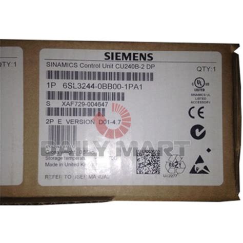 New In Box Siemens 6SL3244 0BB00 1PA1 Sinamics G120 Control Unit