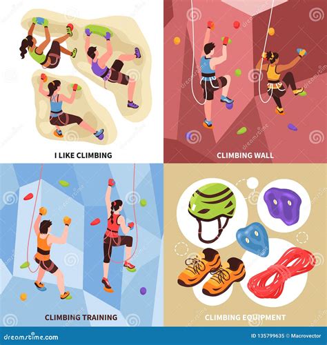 Climbing Gym Design Concept Stock Vector - Illustration of energy ...