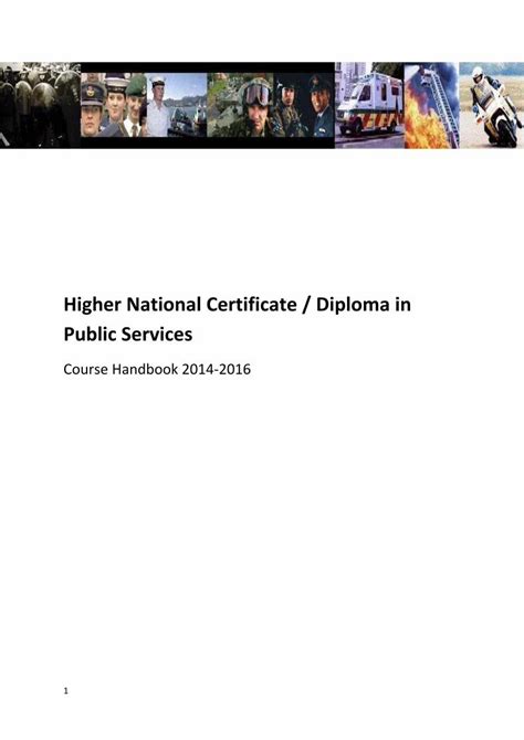 Pdf Higher National Certificate Diploma In Public Higher National