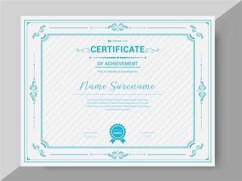 Premium Vector Certificate Or Diploma Vintage Retro Template