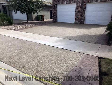 Exposed Aggregate Driveway - Next Level Concrete Ltd