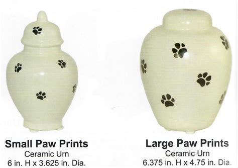 Ceramic Paw Print Urn - Troost