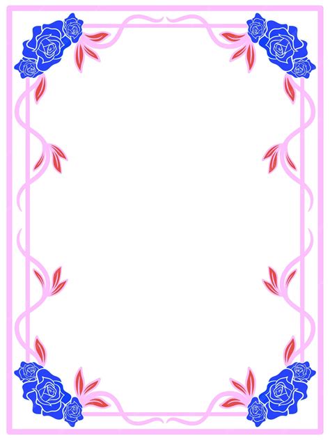 Premium Vector | Rose flower frame