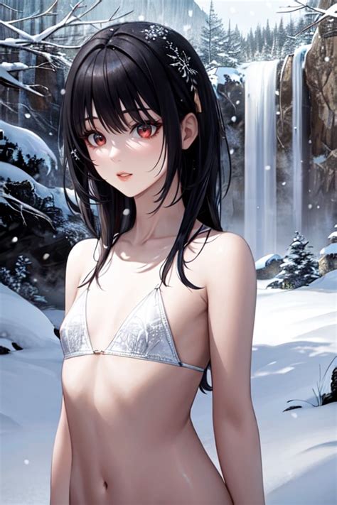 Waterfall Black Hair Snowing Ai Porn