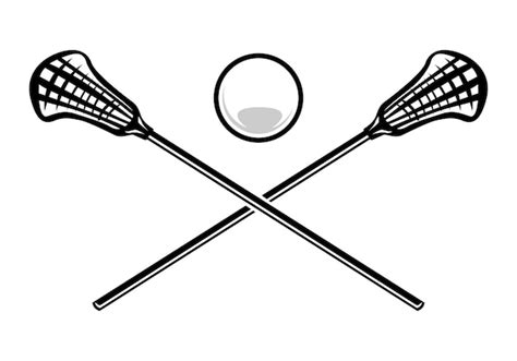 Premium Vector Crossed Lacrosse Stick Illustration