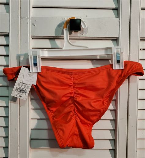 Shade Shore Women S Hipster Bikini Bottom Hot Orange Size S M