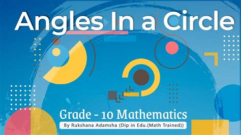 Angles In A Circle Grade 10 Mathematics National Curriculum I