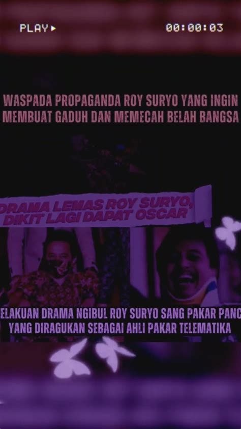 Waspada Propaganda Roy Suryo Yang Ingin Membuat Gaduh Dan Memecah Belah