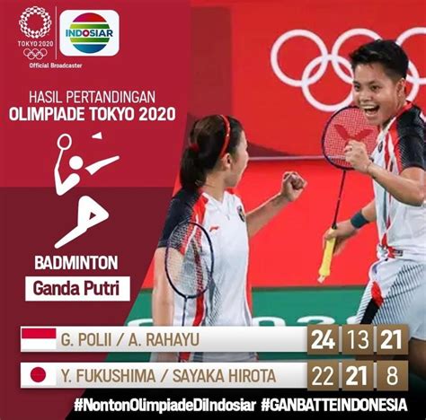 Bulu Tangkis Olimpiade Tokyo 2020 Hasil Dan Jadwal Siaran Langsung Di