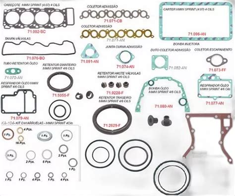 Jogo Junta Motor Completo Mwm Sprint Cil Orsc Parcelamento Sem