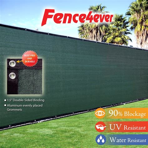 Fence4ever 6ft Tall Dark Green Balcony Netting 50ft Privacy Windscreen