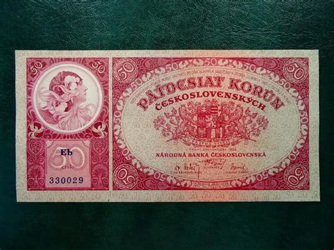 50 Korun 1929 Serie Eb NeperforovanaVzacna Moc Hezka Aukro