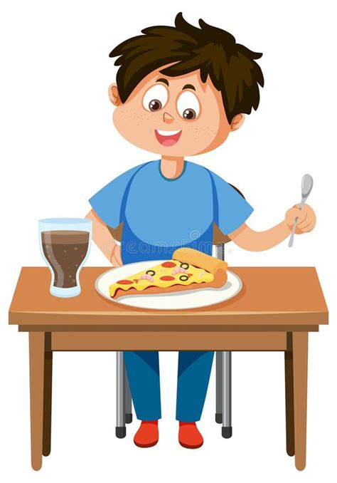 Boy Eating Breakfast Clipart Stock Illustrations 162 Boy Eating