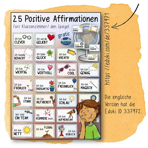 Freebie Affirmationen F Rs Kinder Und Klassenzimmer