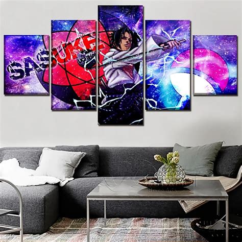 5 stück Leinwand Wand Kunst Poster Anime Manga Sasuke Abbildung Bilder