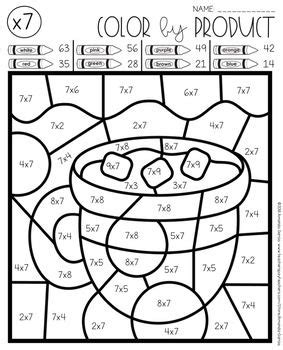 Winter Multiplication Color By Number Free By Amanda Garcia Teachers