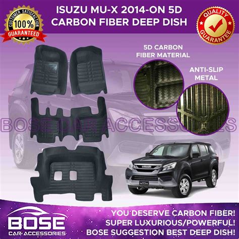 TPE 5D Car Deep Dish Matting For Isuzu MUX MU X 2014 2021 Floor