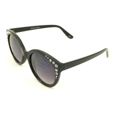 Black Bling Round Sunglasses Cats Like Us