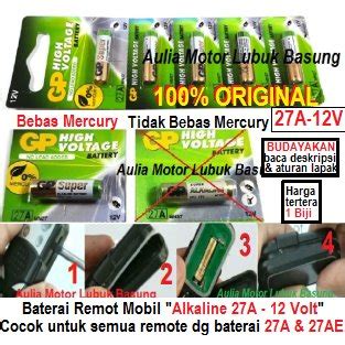 Jual Baterai Batre Battery Batery Bateray Remote Remot Alarm Mobil