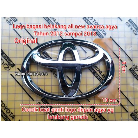 Jual Logo Emblem Grill Depan Toyota Agya Ganti Logo Aslinya Yg Lambang