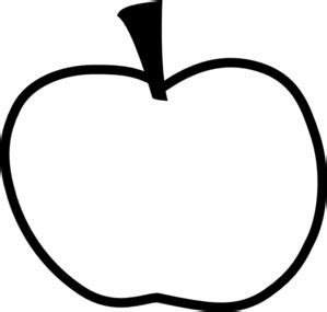 Apple Outline Clip Art at Clker.com - vector clip art online, royalty ...