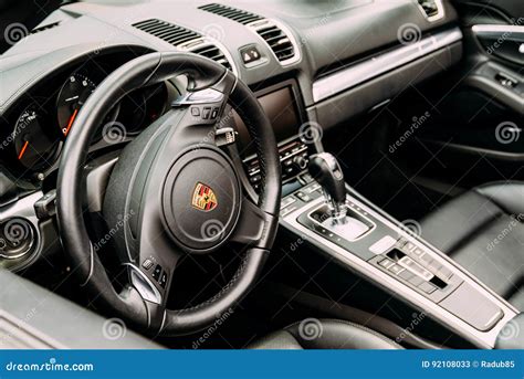 Porsche Luxury Sports Car Interior Editorial Stock Photo Image Of