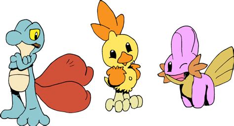 Shiny Hoenn Starters By Scratts On Deviantart