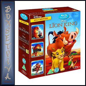 The Lion King Trilogy Film Boxset Brand New Blu Ray Region Free