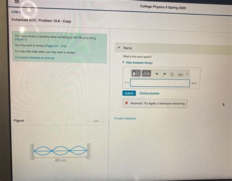 Solved College Physics II Spring 2020 CHW5 Enhanced EOC Chegg