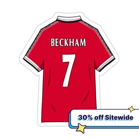 "David Beckham 1999 Jersey" Sticker for Sale by Zgjimi17 | Beckham ...