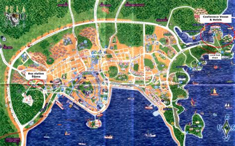 Pula Tourist Map - Pula Croatia • mappery