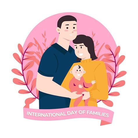 Diseño plano dia internacional de las familias Vector Gratis