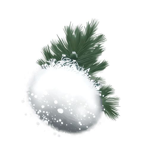 Christmas Tree Baubles Covered in Snow · Creative Fabrica