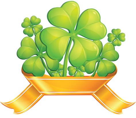 Fourleaf Clover Clover Gold Plant Flower For St Patricks Day 600x521