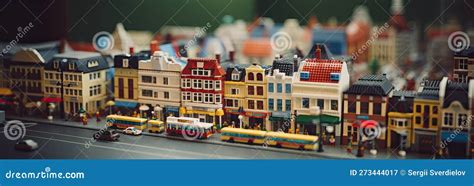 Lego City Tilt Shift Generative Ai Stock Illustration Illustration