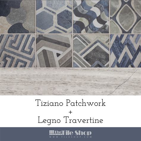 Pair The Tiziano Patchwork Tiles With Legno Travertine For A More