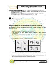 Lesson 7 FT121 Food And Beverage Service Management Pdf Pw Lesson 7