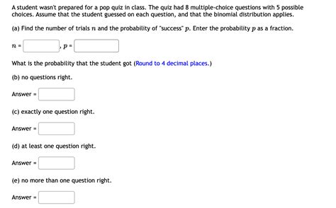 A Student Wasnt Prepared For A Pop Quiz In Studyx