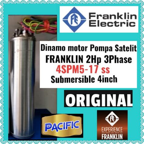 Jual Dinamo Motor Pompa Satelit FRANKLIN 2Hp 3Phase 4SPM5 17ss