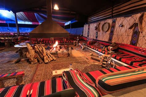 Bedouin Camp In The Wadi Rum Desert Jordan At Night Sponsored